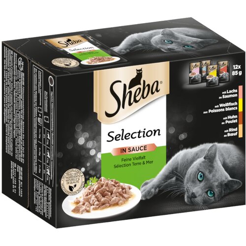 Sheba Mega pakiranje različice v vrečkah 48 x 85 g - Selection in Sauce fina raznolikost Cene