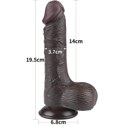 Lovetoy 2024 Dildo Lovetoy Sliding Skin Dual Layer Iii Black 7,5&amp;#039;&amp;#039; Slike