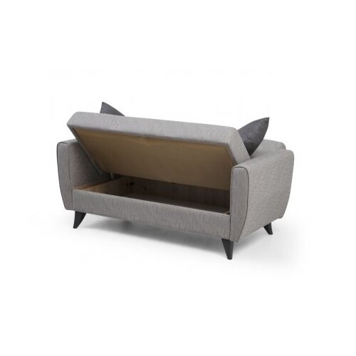  Dvosjed s razvlačenjem naslona 153x86x77cm Svijetlo siva Slike