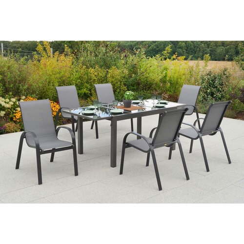Gardenson VRTNA GARNITURA AMALFI aluminij barve grafita, siva Cene