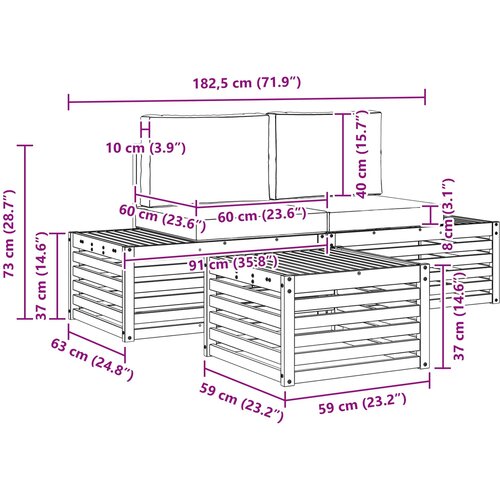  Set vanjskih sofa 4 Komad Slike