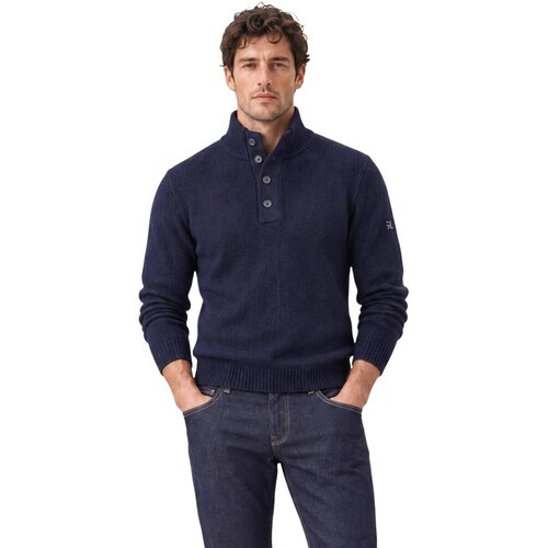 Gianni Lupo Puloverji MAGLIERIA CASUAL GL35078-F26 Modra Slike