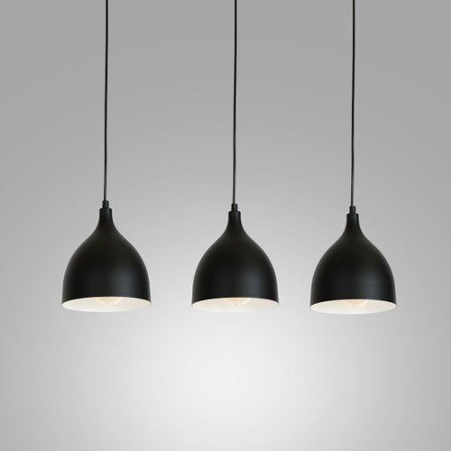  Luster na sajli NOAK 3xE27/15W/230V crna Slike