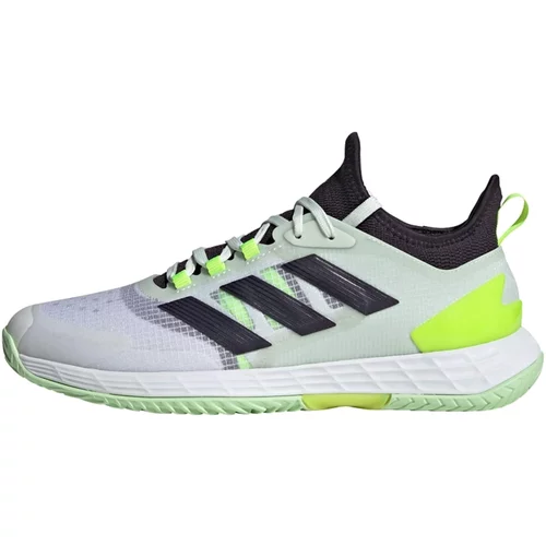 Adidas Športni čevelj 'Adizero Ubersonic 4.1' siva / neonsko zelena / črna / bela