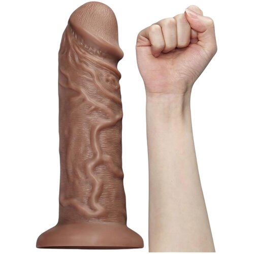 Lovetoy Realistic Chubby Dildo 10.5&amp;quot; Brown Slike