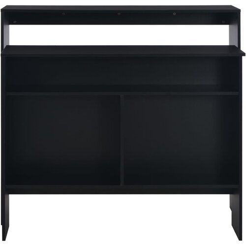  Barski stol s 2 stolne ploče crni 130 x 40 x 120 cm Slike