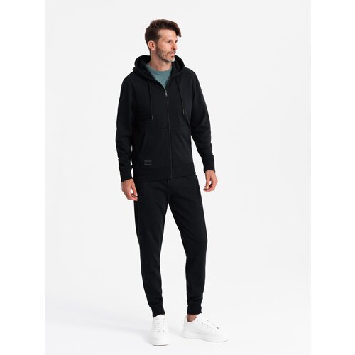 Ombre BASIC men's cotton tracksuit set unbuttoned sweatshirt + joggers Cene