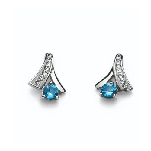  Ženske oliver weber nice 925ag blue zircon mindjuše sa swarovski kristalima ( 62042.blu ) Cene