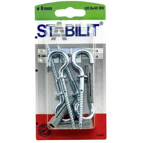 STABILIT Set univerzalnih zidnih vložkov (Premer zidnega vložka: 8 mm, Dolžina zidnega vložka: 40 mm, 4 kos, S kavljem) Cene