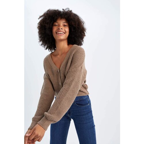 Defacto Regular Fit V-Neck Cardigan Slike