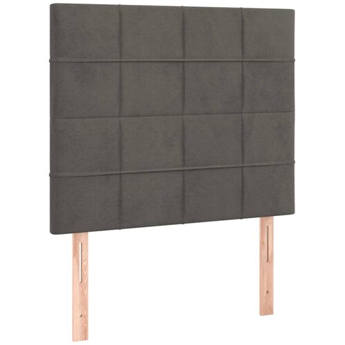  Krevet box spring s madracem LED tamnosivi 90x190 cm bar&amp;scaron;un Slike