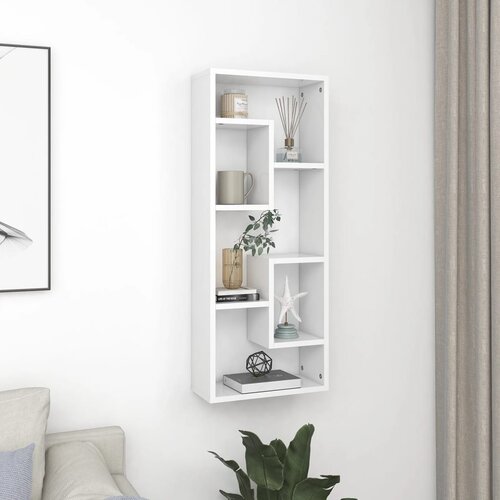  Zidna polica bijela 36 x 16 x 90 cm konstruirano drvo Cijene