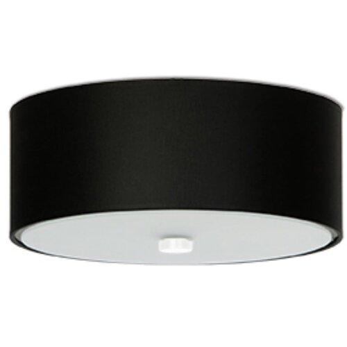 Nice Lamps Crna stropna svjetiljka s tekstilnim sjenilom ø 30 cm Herra – Cijene