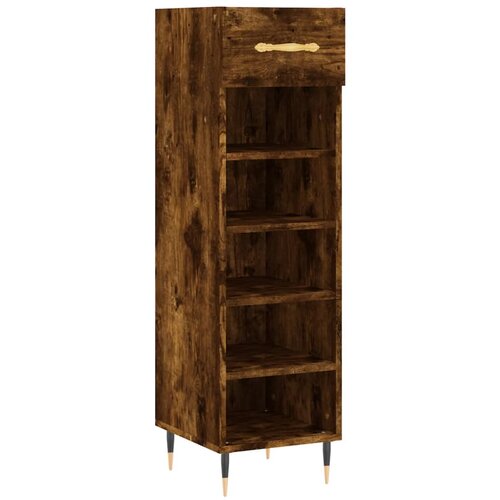 Maison Chic Omarica za obutev - Kopa za čevlje dimljeni hrast 30x35x105 cm inženirski les, (21777318) Slike
