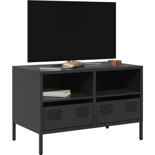 vidaXL TV ormarić crni 68 x 39 x 43,5 cm hladno valjani čelik Cijene