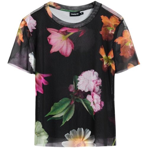 Desigual Majice s kratkimi rokavi TS_DES MOINES 25SWTK88 Črna Cene