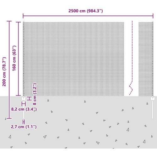  Ograda od varene žice sa 22 U stuba siva 1.6x25 m čelik Slike