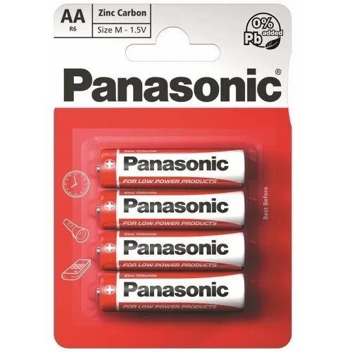 Panasonic baterije R6RZ/4BP-4xAA eu zink carbon 4 komada Slike