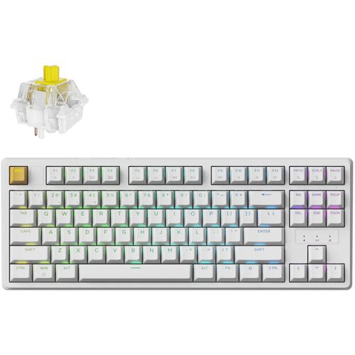 KEYCHRON J4 QMK / Wireless Mechanical Keyboard / RGB / Hot-Swap / Banana / White / KJ4-Q4, (5000115986) Cene