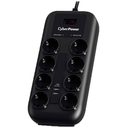 Cyberpower surgeprotector p0820suf0-de 8x vtičnica 1,8m prenapetostna za&scaron;čita razdelilec P0820SUF0-D Cene