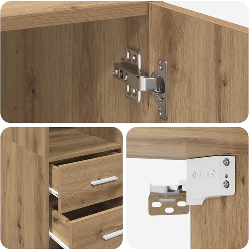  Ormar sa policama Hrast artisan 70 x 42,5 x 225 cm Slike