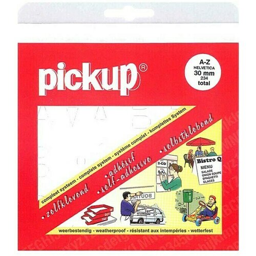  Set nalepk Pickup (234 črk, bele barve, višina: 30 mm) Cene