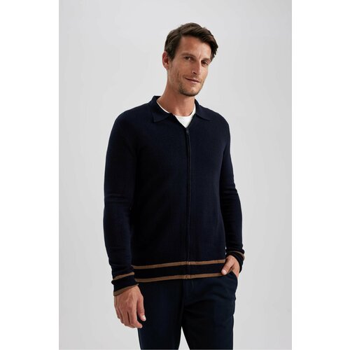 Defacto Standard Fit Polo Collar Cardigan Slike