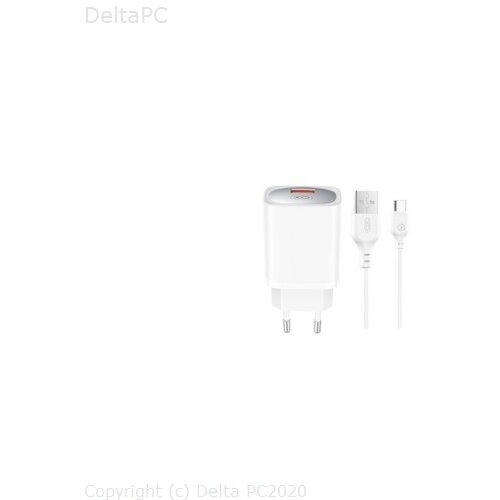 XO wall charger CE19 QC 18W 1x USB white + cable USB-C Cijene
