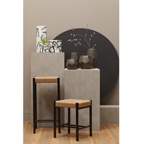 Premier Housewares Črn/v naravni barvi barsko stol iz masivne bukve (vi&amp;scaron;ina sedeža 72 cm) Bandar &amp;ndash; Slike