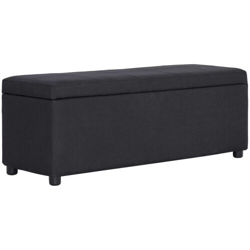 VidaXL Klop s prostorom za shranjevanje 116 cm črn poliester Slike