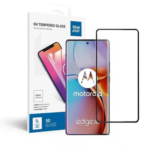 Blue Star 5D kaljeno staklo za Motorola Edge 40 Pro - crno Cene