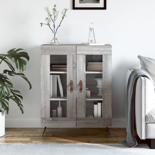 vidaXL Komoda siva sonoma 69,5x34x90 cm inženirski les Cene