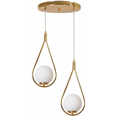 Opviq damla 2 li tepsili gold beyaz Camlı Sarkıt goldwhite chandelier Slike