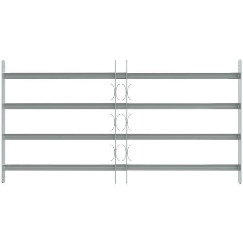  Sigurnosna re&amp;scaron;etka za prozore s 4 poprečne &amp;scaron;ipke 3 kom. Srebrna 630-1140 mm Slike