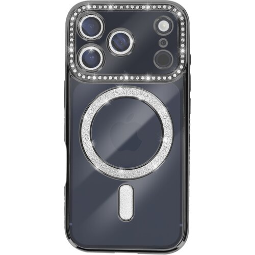 AVIZAR Ovitek za iPhone 17 Pro, združljiv z MagSafe, z okrasnim obrisom iz strasa, Črna, (5000189716) Cene