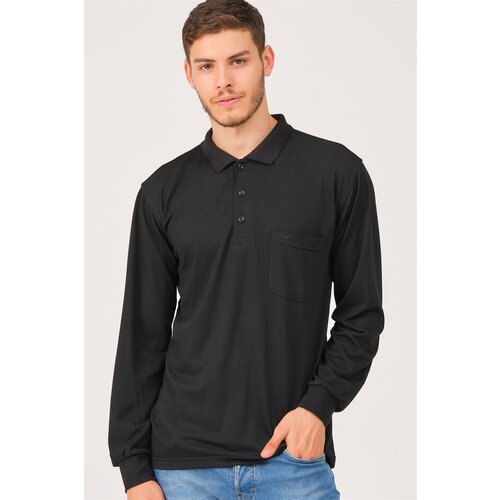 Dewberry V1902 MEN'S POLO SWEATSHIRT-BLACK Cene