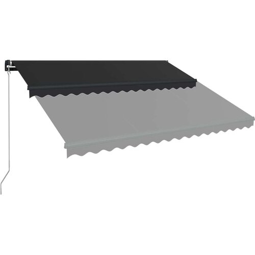  Tenda na ručno uvlačenje s LED svjetlima 450 x 300 cm antracit Slike