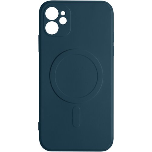 AVIZAR Magsafe iPhone 11 Silikonska fleksibilna notranja mehka torbica Mag Cover - polnocno modra, (20640356) Cene