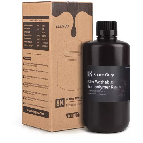 Elegoo water washable resin 8K 1000g space grey ( 048967 ) Cene