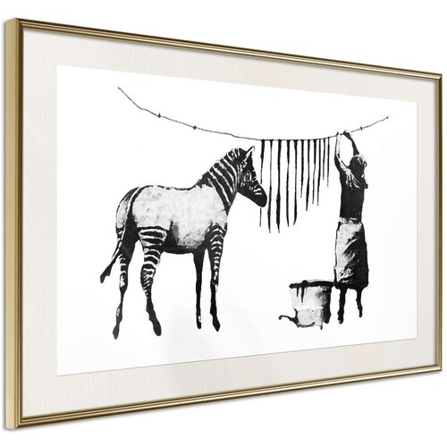  Poster - Banksy: Washing Zebra Stripes 30x20 Slike