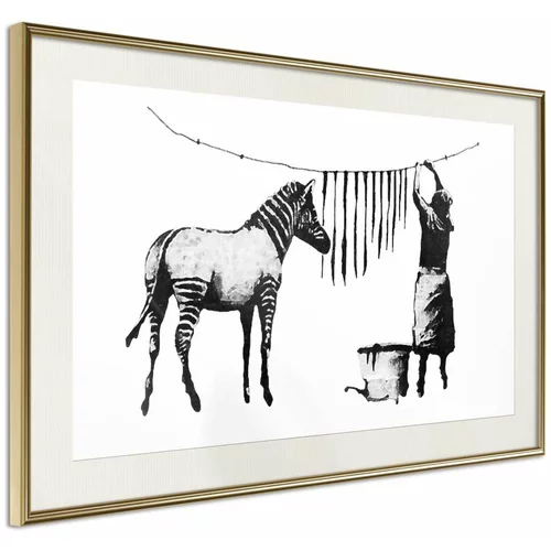  Poster - Banksy: Washing Zebra Stripes 30x20