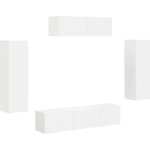  ormar 5 pcs Bijelo Slike