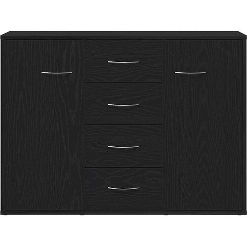  Komoda crni hrast 88x30x64 cm Inženirsko drvo Slike