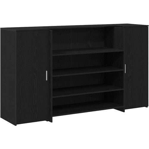 Maison Chic Sprejemna miza - Računalniška miza - pisarniška miza črni hrast 180x50x103,5 cm inženirski les, (21785524) Cene