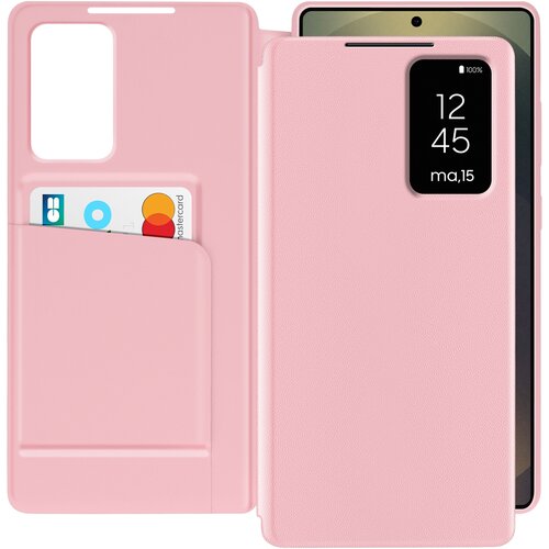 AVIZAR Usnjeno ohi&scaron;je za Galaxy S25 Ultra Store Okensko držalo za kartice, Roza, (5000016013) Cene