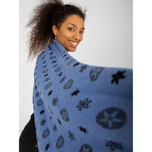 Fashion Hunters Women's blue scarf with prints