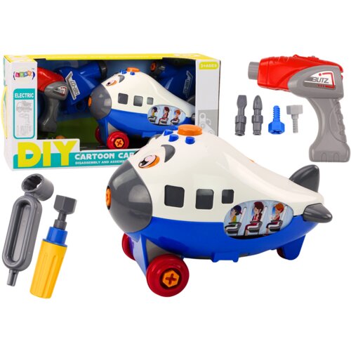 Avion za sastavljanje s alatom Air - plavi Cene