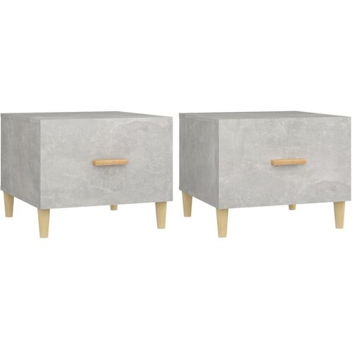 VidaXL Klubske mizice 2 kosa betonsko sive 50x50x40 cm konstruiran les, (20712959) Slike