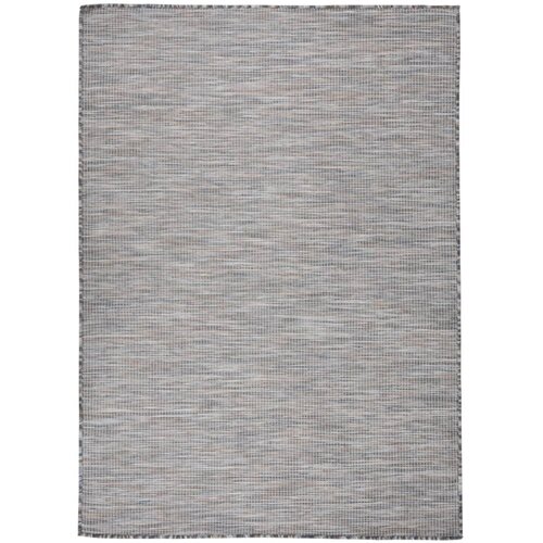 Vanjski tepih ravnog tkanja 200 x 280 cm smeđe-plava Slike