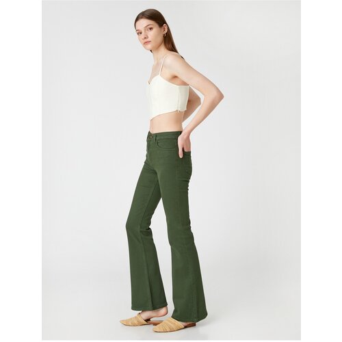 Koton Spanish Leg Denim Trousers Slim Fit Normal Waist - Victoria Jean Slike
